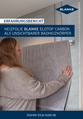 Unsichtbarer Badheizkörper mit Flächenheizung hinter der Handtuchstange