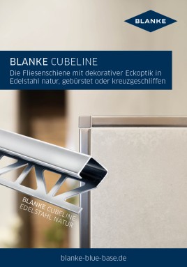 Eckige Fliesenschiene BLANKE CUBELINE in klassischem Edelstahl