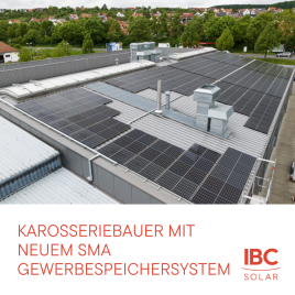 Karosseriebauer mit neuem SMA Gewerbespeichersystem