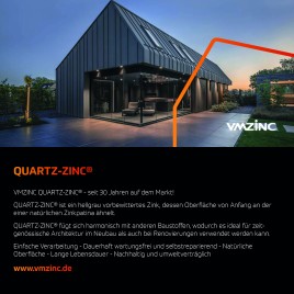QUARTZ-ZINC die natürlichste vorbewitterte Oberfläche