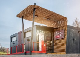 Rewe-24/7 Nahkauf-Box mit Algeco Raummodulen!