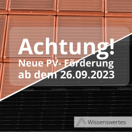 Achtung! Neue PV-Förderung
