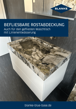 Die Entwässerungslinie muss nicht immer in der Dusche sein!
