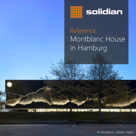 Die Fassade des Montblanc-Hauses