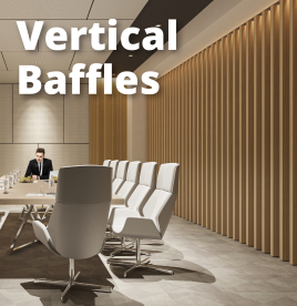 Akustische Raumgestaltung mit Vertical Baffles