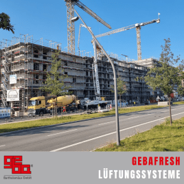 gebafresh Lüftungssysteme, Bauvorhaben Backenhafen, HH, OPUS Baufeld 84
