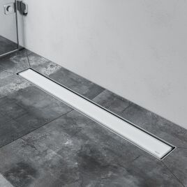 TECEdrainline: Designglas-Einleger in Schwarz und Weiß