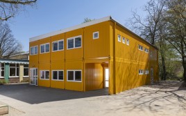 Temporäres Schulgebäude mit Wohlfühlfaktor