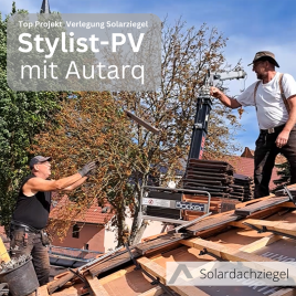 Verlegung von Solarziegeln