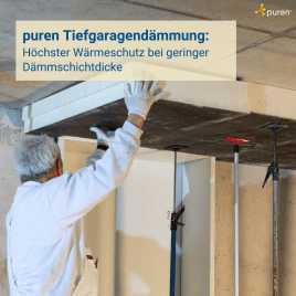 Brandsichere Tiefgaragendämmung von puren