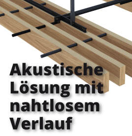 Vertikalen Lamellen mit individuell unterschiedlichen Oberflächen