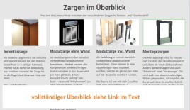 Überblick: Verschiedene Zargen in der Fensterbranche