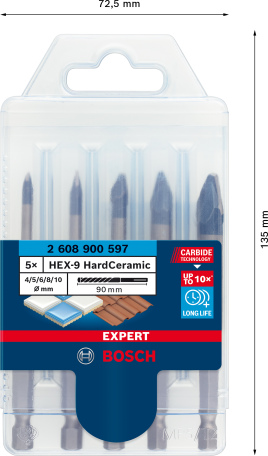 EXPERT HEX-9 HARDCERAMIC BOHRER-SETS