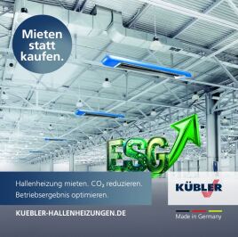 Hallenheizung mieten. CO₂ reduzieren. Betriebsergebnis optimieren.