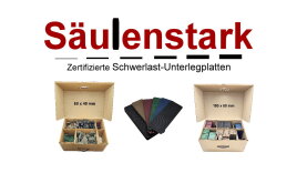 Säulenstark: Zertifizierte Schwerlast-Unterlegplatten / Montageklötze