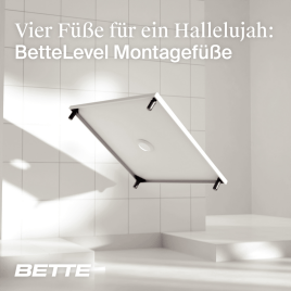 Duschen auf Teleskopfüßen