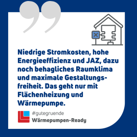 Gute Gründe für eine Flächenheizung