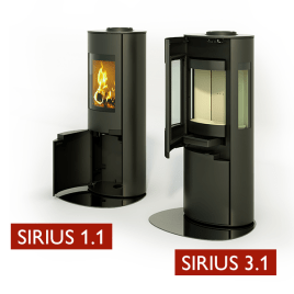 Der raumluftunabhängige Ofen SIRIUS in 2 Modell-Varianten