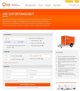 Sofortangebot mobile Heizzentrale