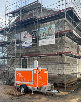 Qio Mobile Heizzentrale QHZ 75 im Einsatz