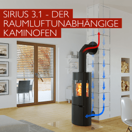 Der raumluftunabhängige Kaminofen für den modernen Hausbau. 🔥