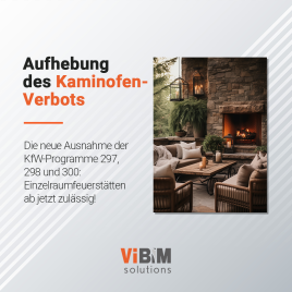 Aufhebung des Kaminofen-Verbots - Die neue Ausnahme der KfW-Programme 297, 298 und 300: Einzelraumfeuerstätten ab jetzt zulässig!