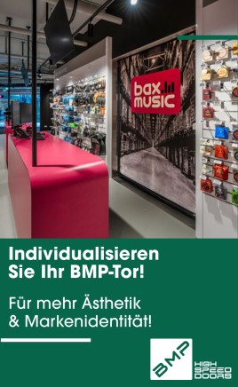 Entdecken Sie unsere individuellen Druckoptionen für BMP-Schnelllauftore!