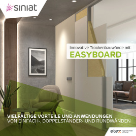Innovative Trockenbauwände mit unserer nachhaltigen EASYBOARD-Gipsplatte