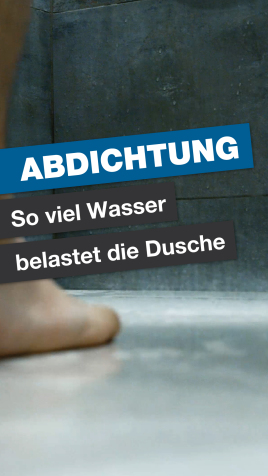 Der Duschbereich wird stark belastet