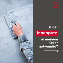 Innenputz im Keller