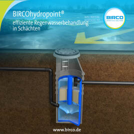 BIRCOhydropoint® Effiziente Niederschlagswasserbehandlung in Schächten