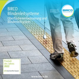 BIRCO Blindenleitsystem - Oberflächenentwässerung und Blindenleitsystem mit einem Produkt- BIRCO Système de guidage podotactile - Drainage de surface et système de guidage podotactile avec un seul produit