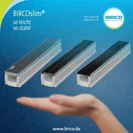 BIRCOslim® I Unsere leichten Entwässerungsrinnen aus Beton - BIRCOslim® I Nos caniveaux de drainage légers en béton