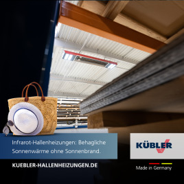 Infrarot-Hallenheizungen: Behagliche Sonnenwärme ohne Sonnenbrand