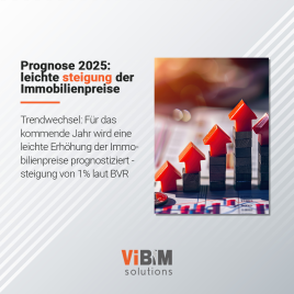 Prognose 2025: leichte Steigung der Immobilienpreise