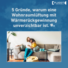 5 Gründe, warum eine Wohnraumlüftung mit Wärmerückgewinnung unverzichtbar ist. 🌬️