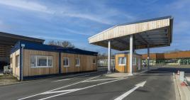 Modulare Raummodule als Pförtnerhaus und Aufenthaltsräume