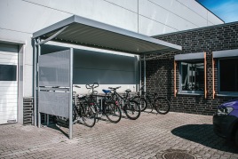 Fahrradüberdachung WESER mit Lochblech