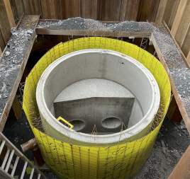 Betonschachtringe zusätzlich schalen mit Pecafil®