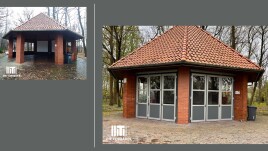 Schiebefalttore für ein Pavillon im Park 🌳