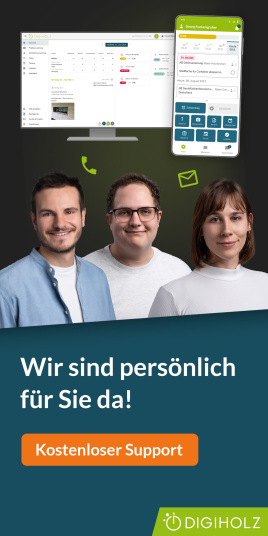 👨🏻‍🔧 Wir sind persönlich für Sie da!