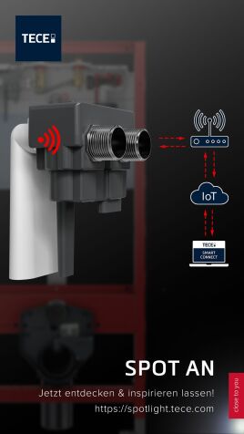 TECEprofil: IoT Upgrade für Hygienespülung