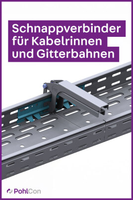 Schnappverbinder für Kabeltragsysteme