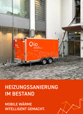 Qio Mobile Heizzentrale bei der Heizungssanierung