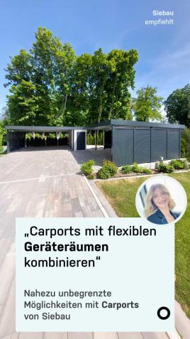 Carports mit integriertem Stauraum von Siebau