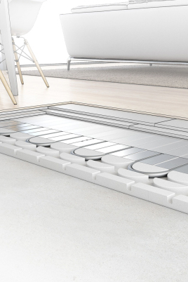 TECEfloor – Flächenheizungsrohr und Trockenbauplatte