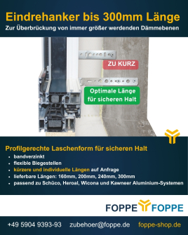 Profilgerchte Laschenform für sicheren Halt