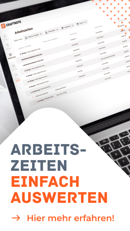 Werte erfasste Zeiten direkt und bequem im Büro aus