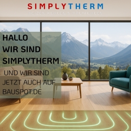 Hallo, wir sind Simplytherm und wir sind jetzt auch auf Bauspot
