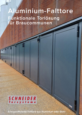 Funktionale SCHNEIDER Falttor-Lösung für Braucommune Freistadt